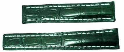 Breitling 22mm Green Crocodile Strap 749P