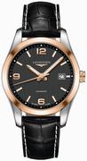 Longines Conquest Classic Black Dial & Solid Rose Gold Men's Watch L2.785.5.56.3