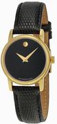 Movado Museum Black Dial & Yellow Gold Women's Watch 2100006