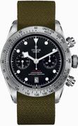 Tudor Black Bay Chrono Green Fabric Strap Men's Watch M79350-0003-004